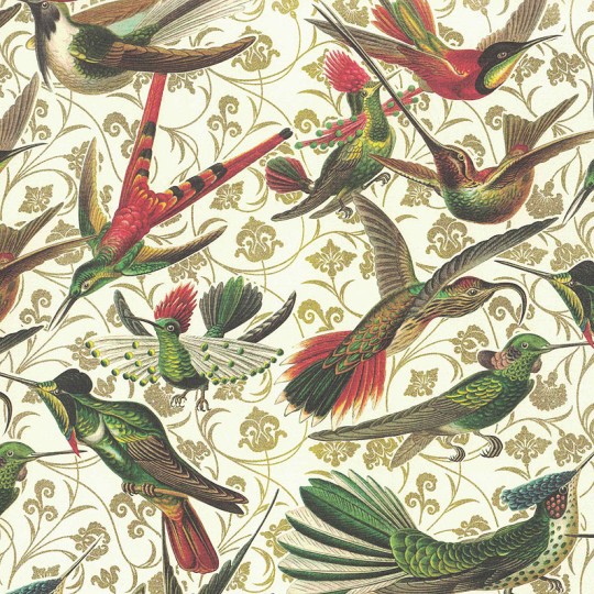 Hummingbirds Italian Print Paper ~ Rossi Italy